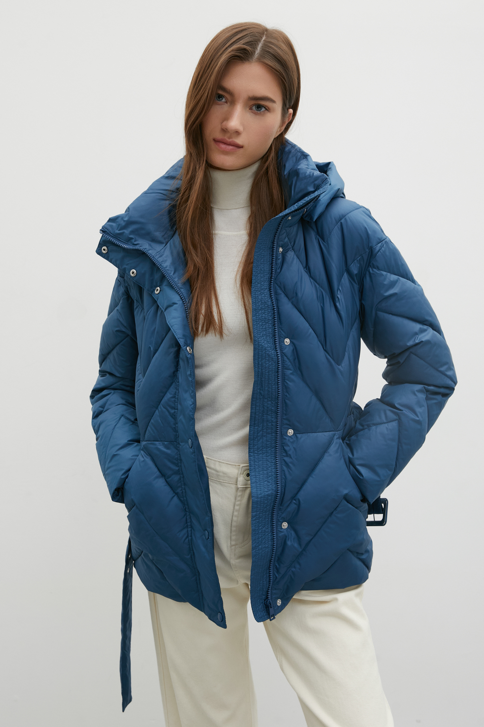 

Куртка женская Finn Flare FAC11054 синяя 2XL, FAC11054