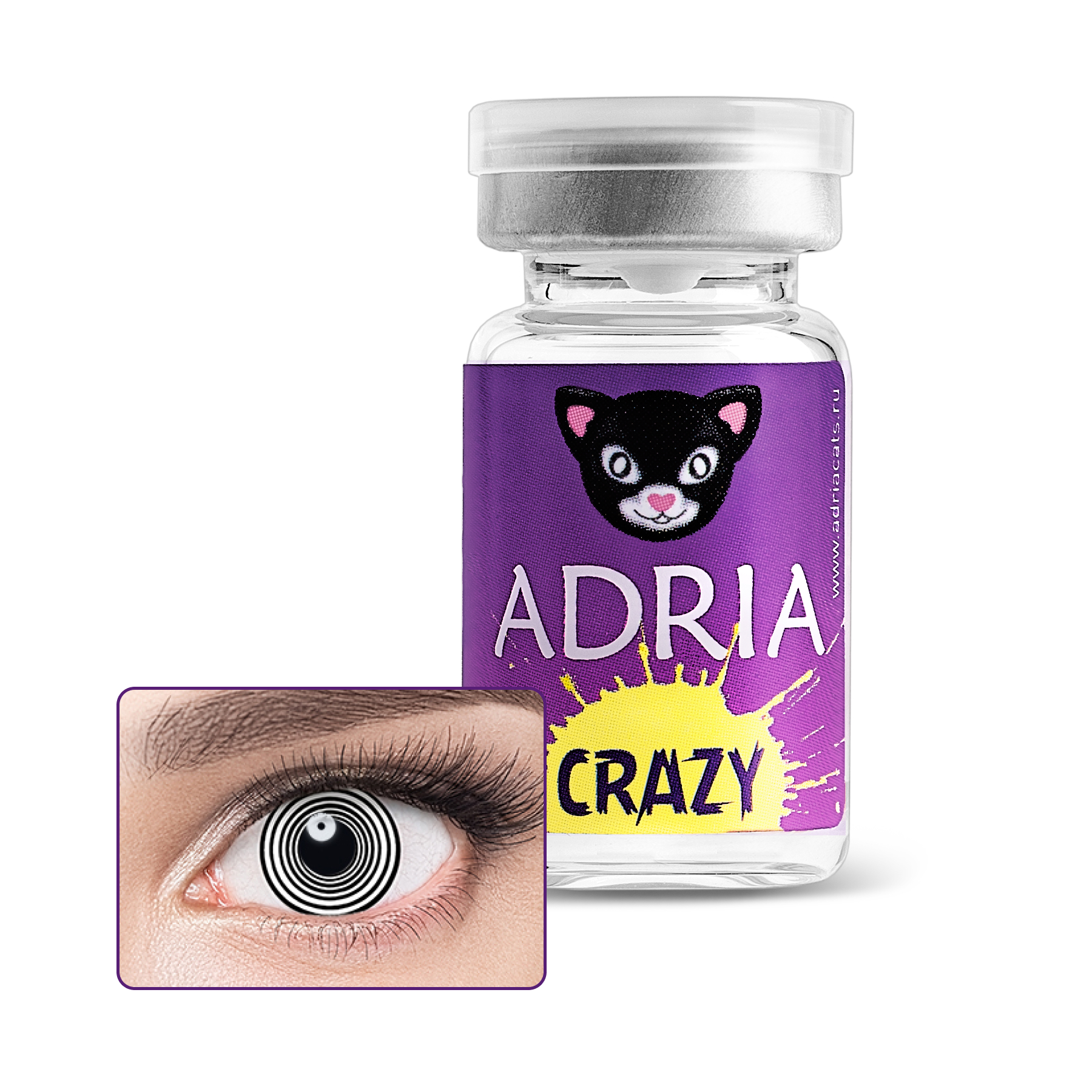 фото Контактные линзы adria crazy 1 линза 0,00 psycho