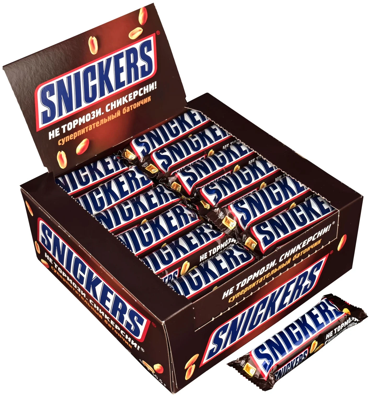 Шоколадный батончик Snickers, 48 шт по 50,5 г