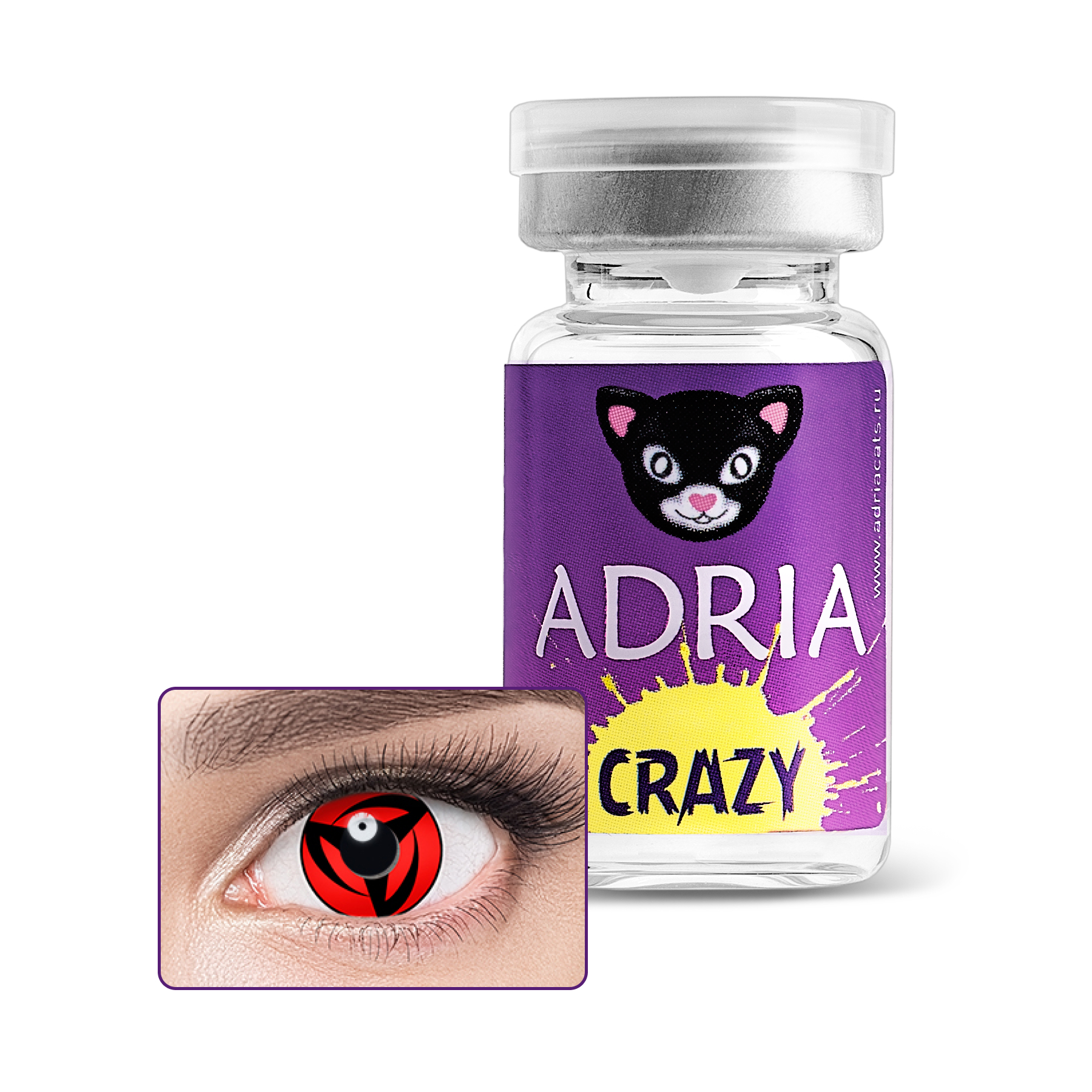 фото Контактные линзы adria crazy 1 линза 0,00 sharingan