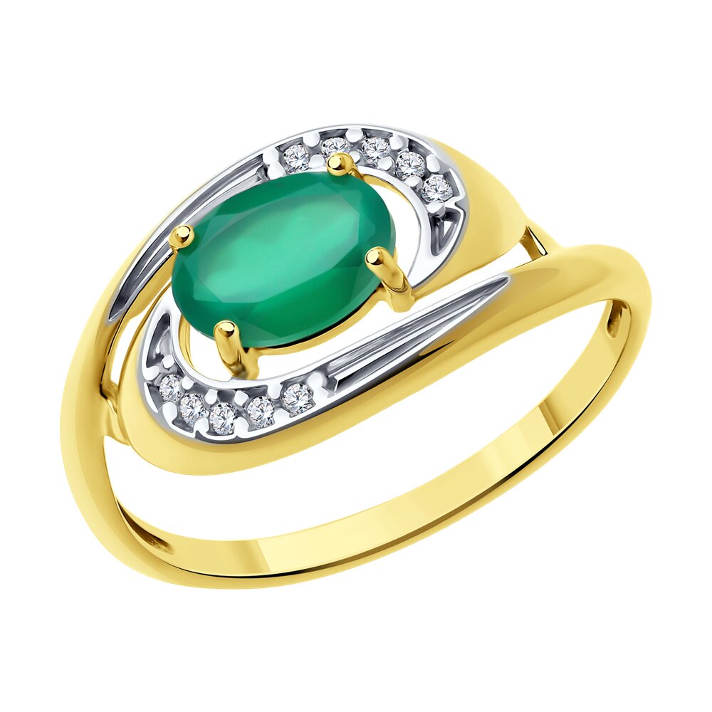 

Кольцо из серебра р. , Diamant 93-310-02685-1, фианит\агат, 93-310-02685-1