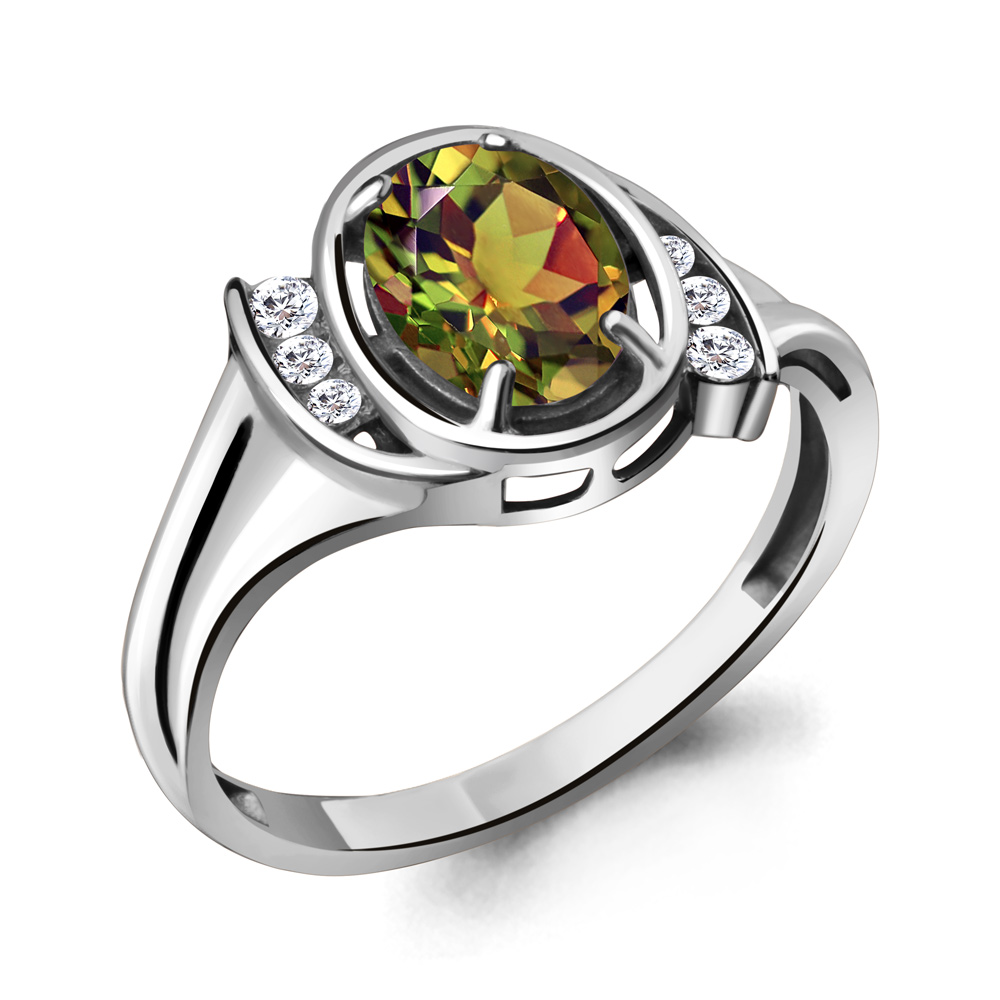 

Кольцо из серебра с султанитом р. 19 Aquamarine 6932419А_925_р, 6932419А_925_р