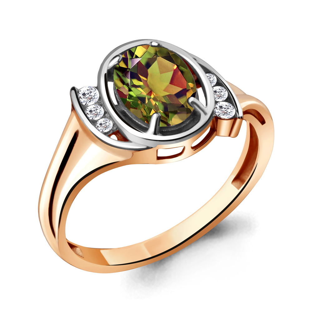 

Кольцо из серебра с султанитом р.  Aquamarine 6932419А_925_з, 6932419А_925_з