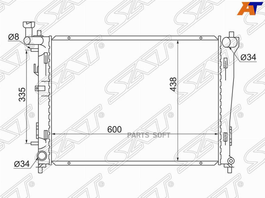 

SAT HY0003-07 Радиатор HYUNDAI I30/ELANTRA 1.4/1.6/2.0 07-/KIA CEED 07- 1шт