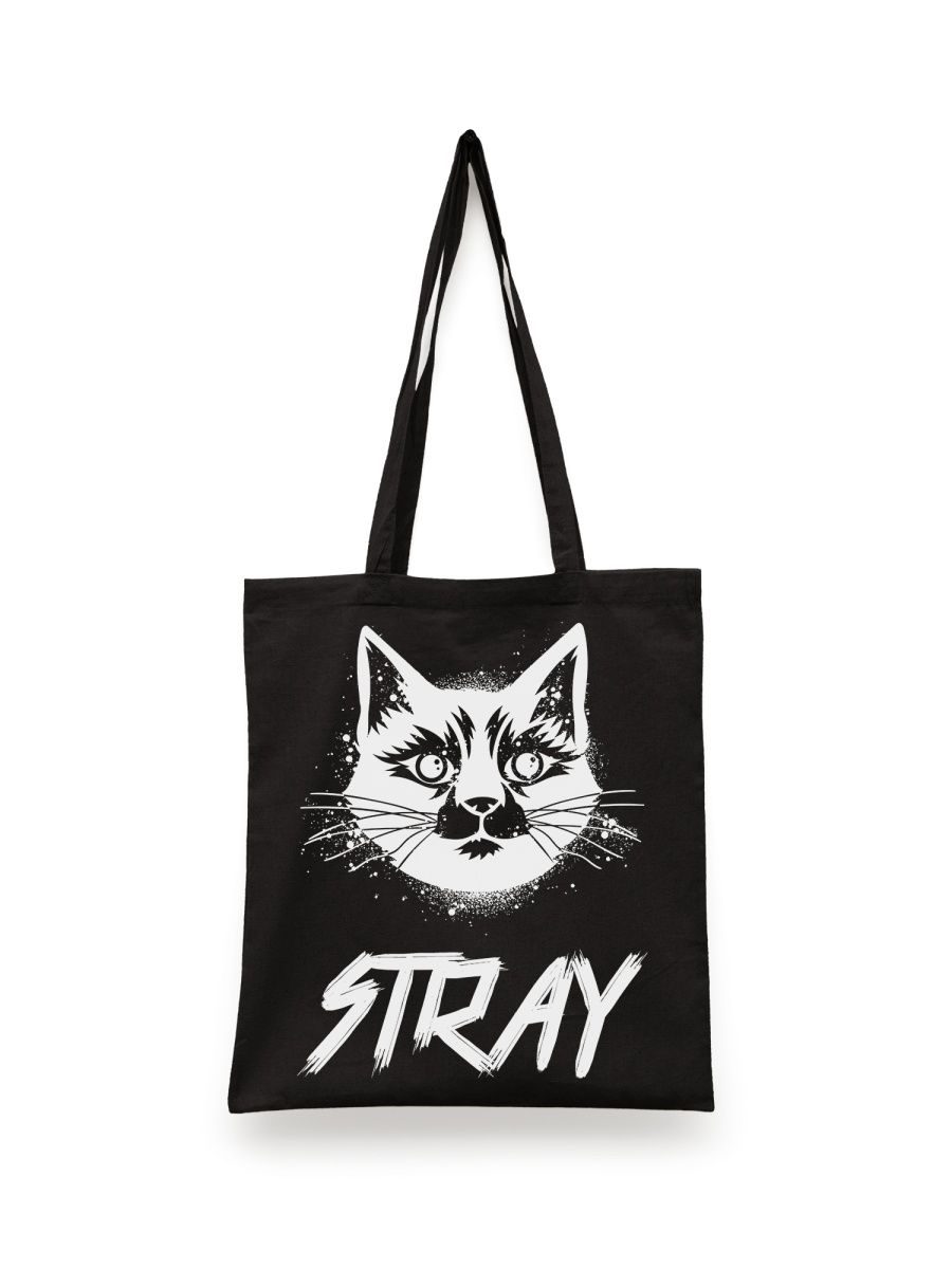 фото Сумка шоппер унисекс сувенирshop stray/кот 2, черный