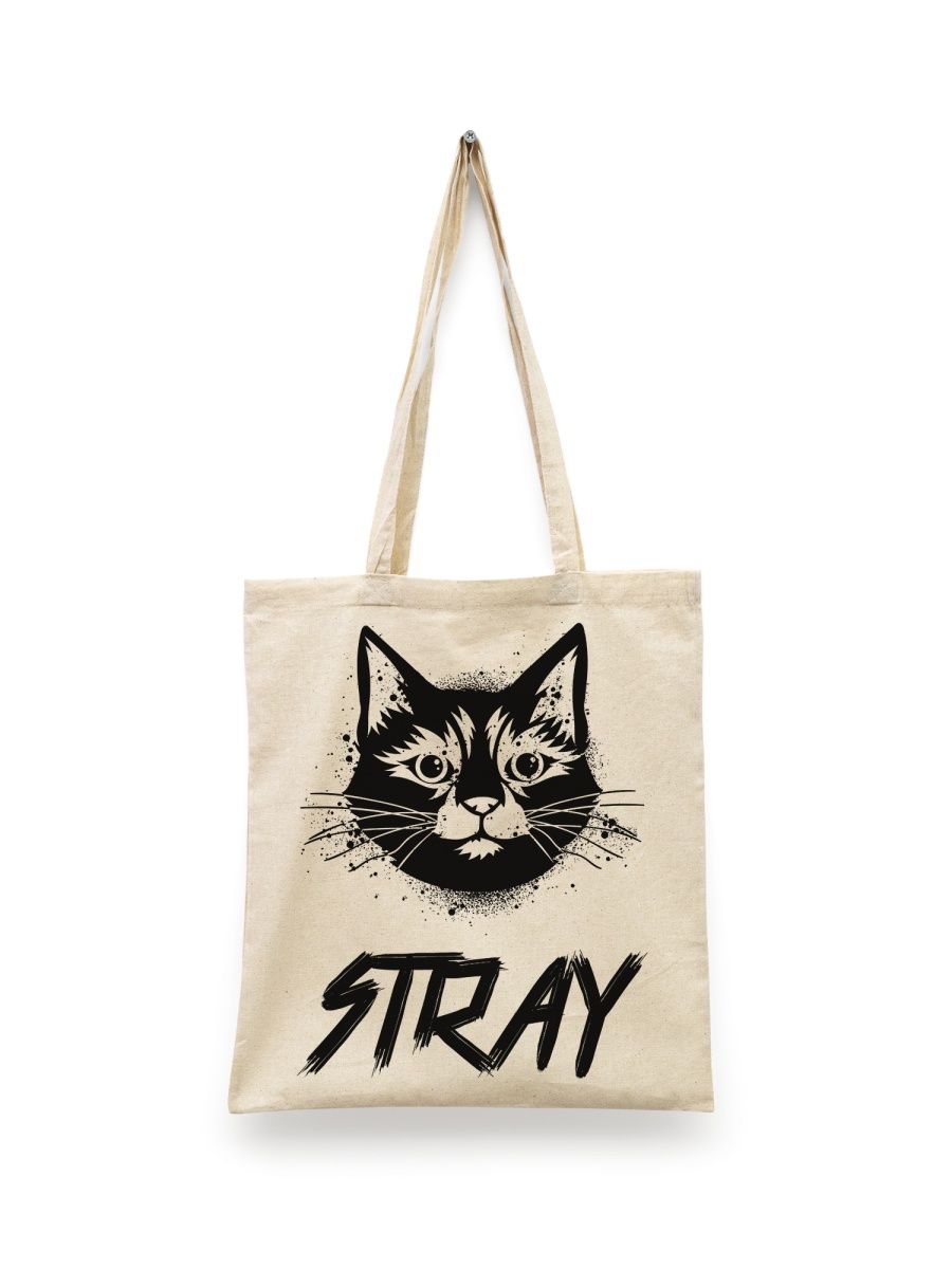 фото Сумка шоппер унисекс сувенирshop stray/кот 2, белый