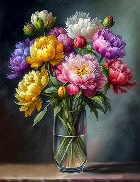 

Алмазная мозаика на подрамнике Летний букет, 40x30 см, 61688, ПРА-183