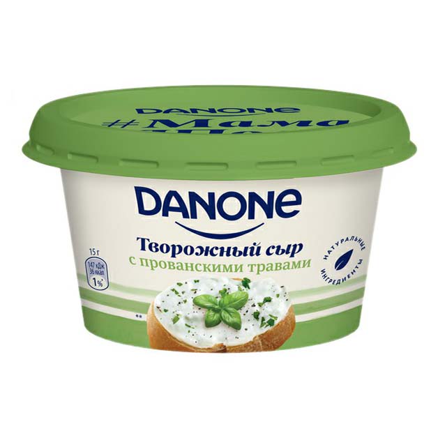 фото Сыр творожный danone с прованскими травами 60% 140 г