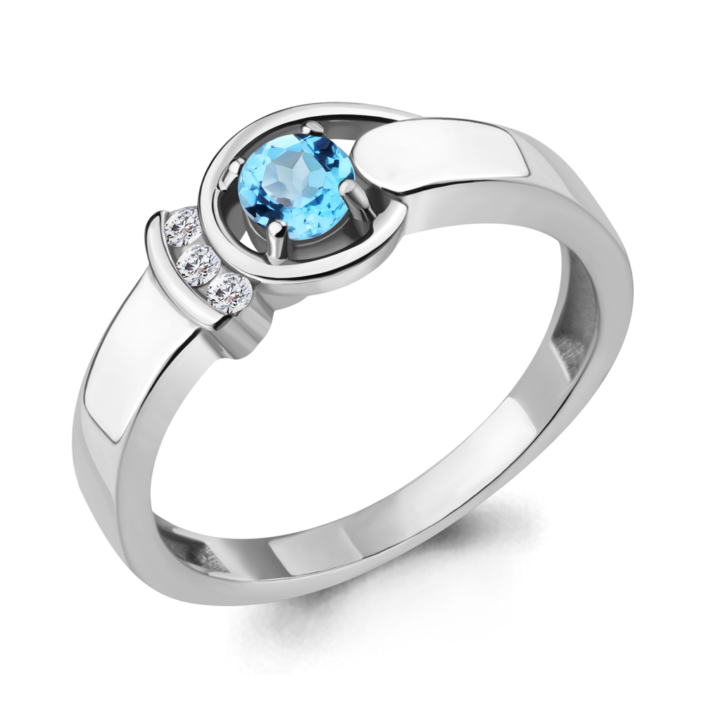 

Кольцо из серебра с топазом р. 16,5 Aquamarine 6932205А_925_р, 6932205А_925_р