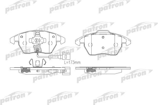 

Тормозные колодки PATRON дисковые PBP1641