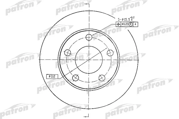 

Диск тормозной задн AUDI: 100 84-90, 100 Avant 84-90, 200 83-91, A8 94-00 PATRON PBD2666