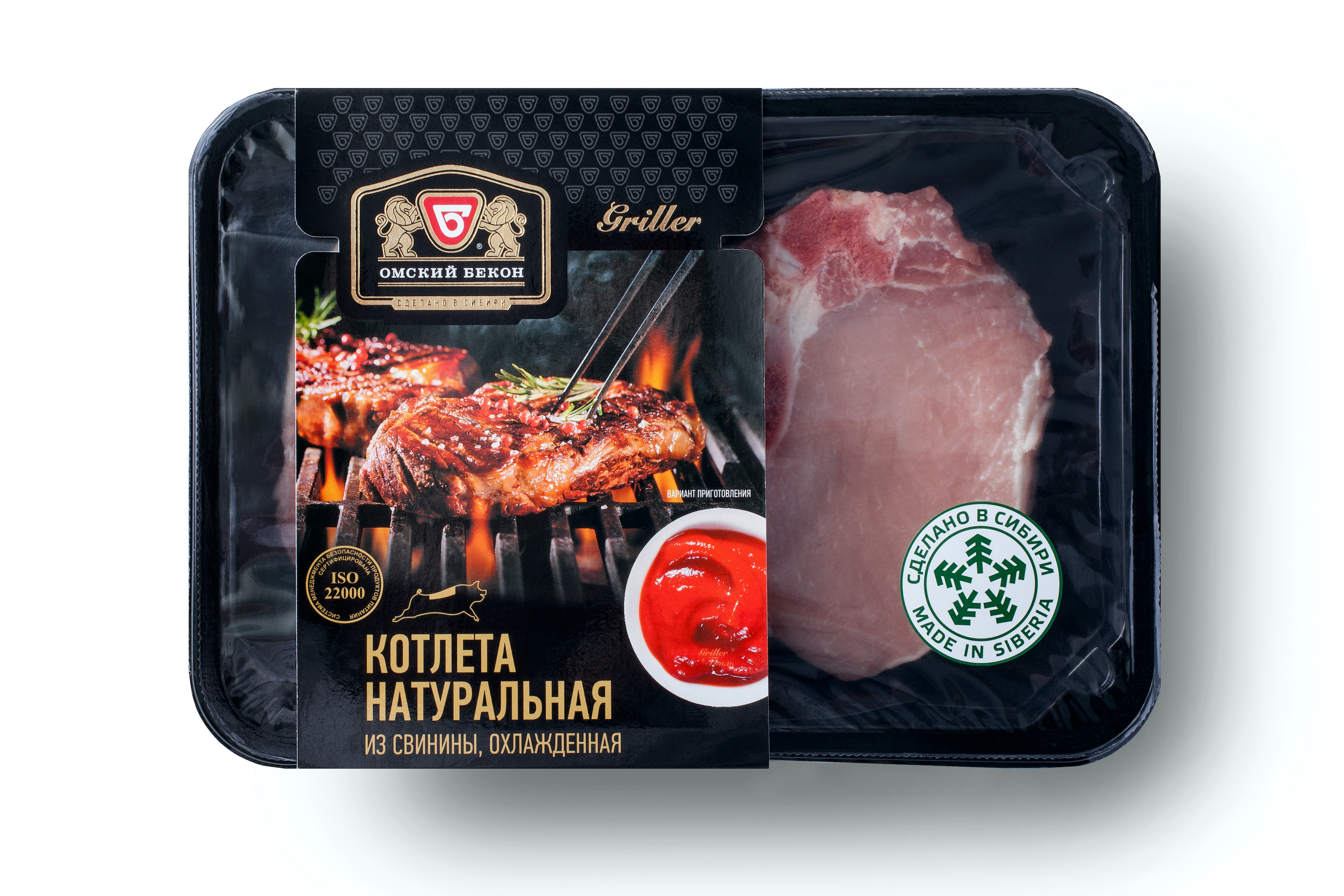 

Котлета свиная на кости Омский бекон охлажденная +-1 кг