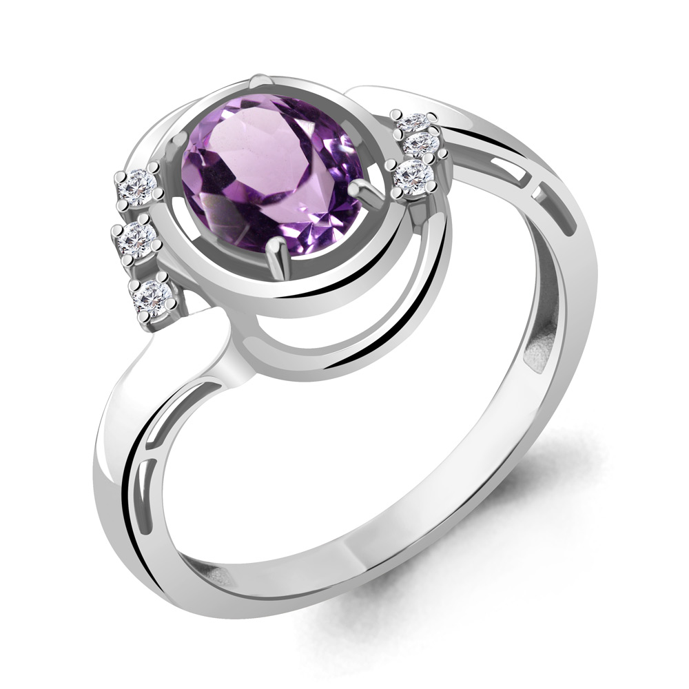 

Кольцо из серебра с аметистом р.  Aquamarine 6931904А_925_р, 6931904А_925_р