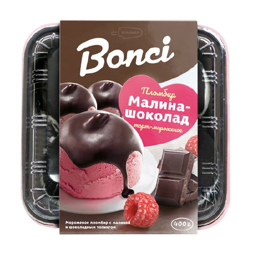 

Торт-мороженое Эскимос Bonci малина-шоколад СЗМЖ 400 г