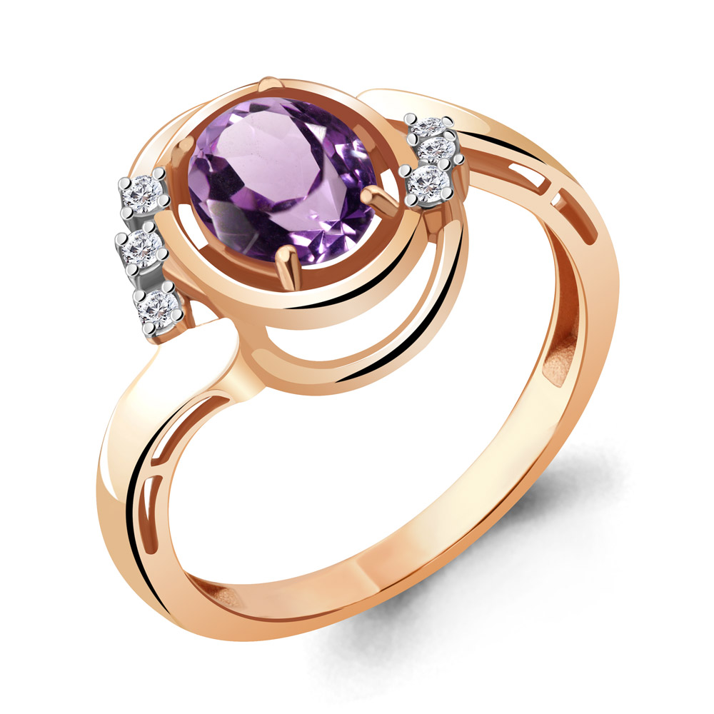 

Кольцо из серебра с аметистом р.  Aquamarine 6931904А_925_з, 6931904А_925_з