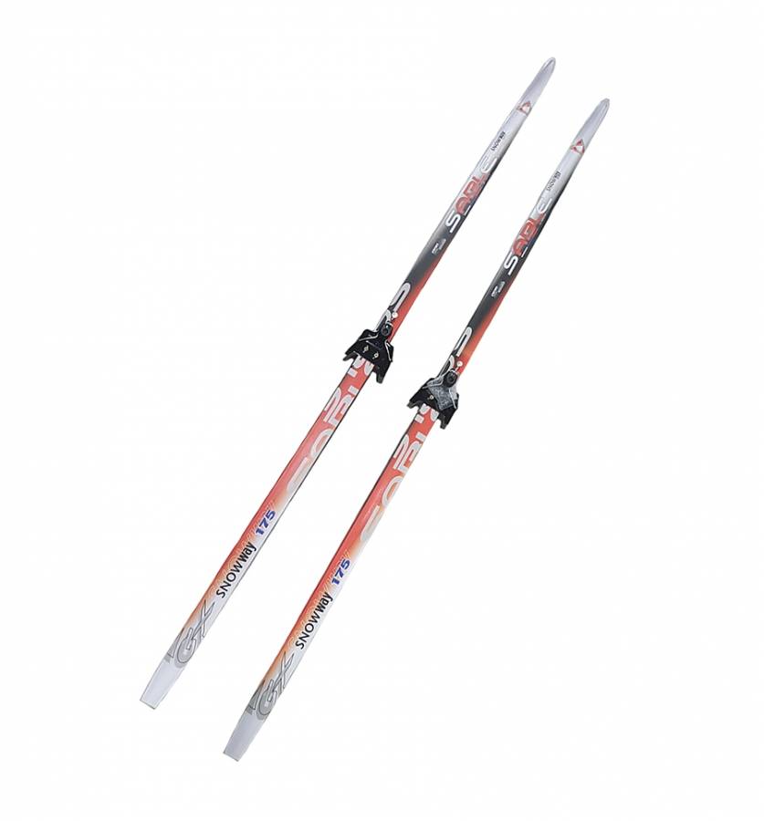 фото Лыжный комплект (лыжи + крепления) 75 мм 195 (без палок) sable snowway red stc