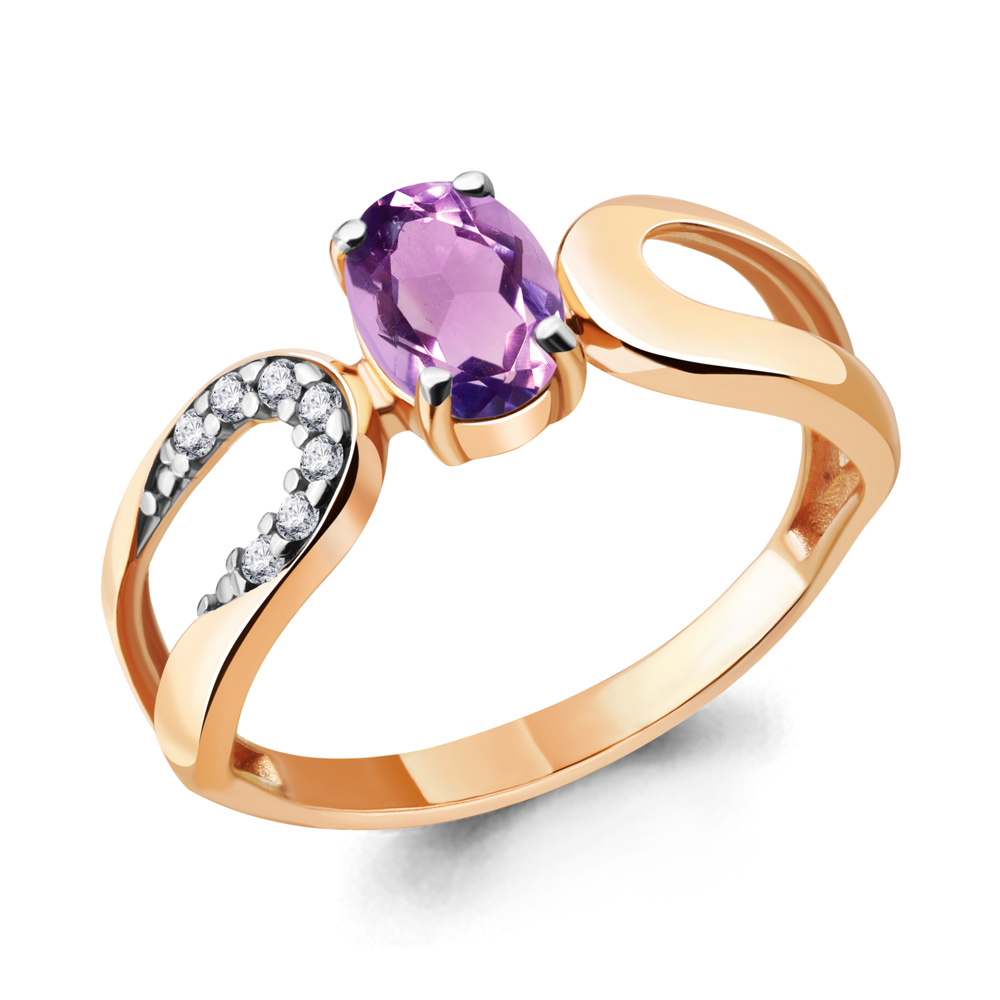 

Кольцо из серебра с аметистом р.  Aquamarine 6931804А_925_з, 6931804А_925_з