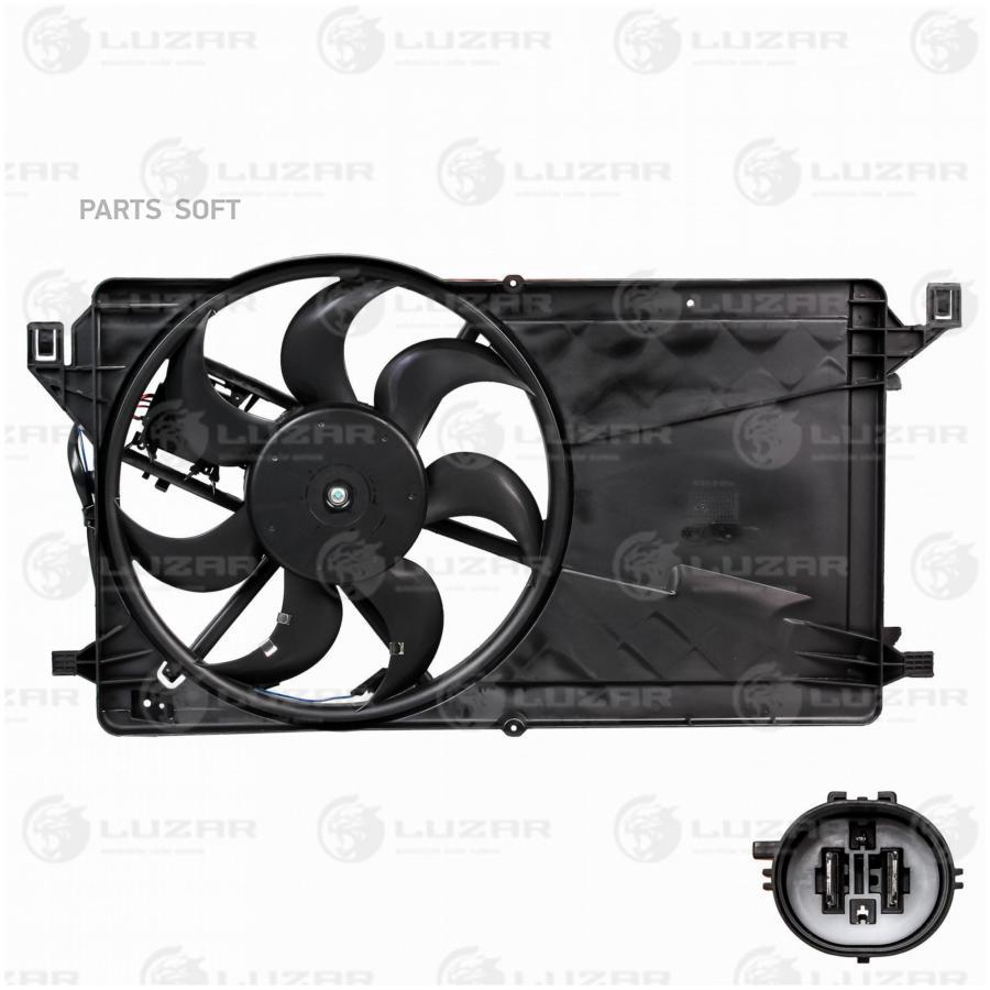 

LUZAR LFK 2520_вентилятор охлаждения! с рамкой\ Ford Focus, Volvo C30/S40/V50 03-12, LFK2520
