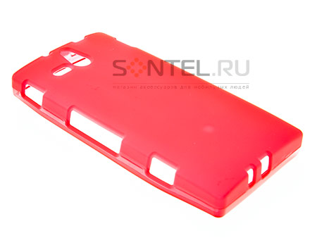 

Силиконовый чехол для Sony Xperia U красный в тех.уп.