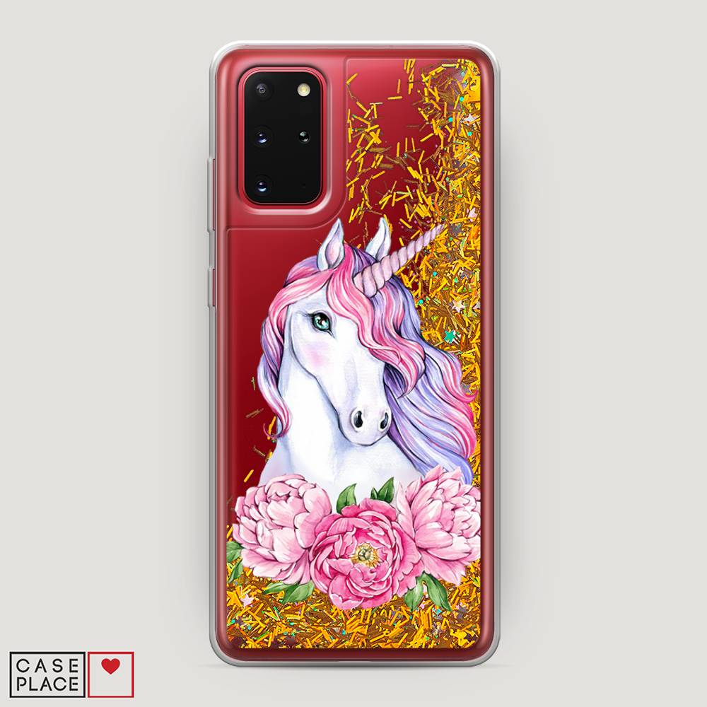 

Чехол Awog на Samsung Galaxy S20 + "Единорог с пионами", Зеленый;розовый, 29390-1
