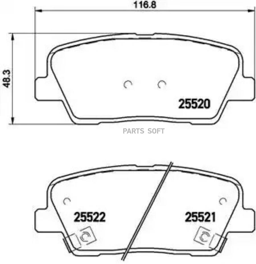 

Тормозные колодки brembo P30063