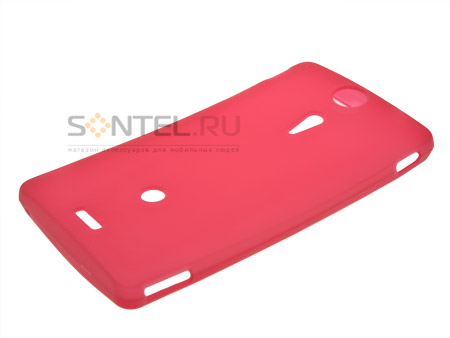 

Силиконовый чехол для Sony Xperia TX красный в тех.уп.