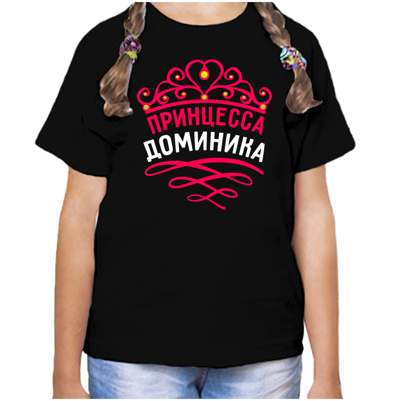

Футболка девочке черная 30 р-р принцесса доминика, Черный, fdd_princessa_Dominika