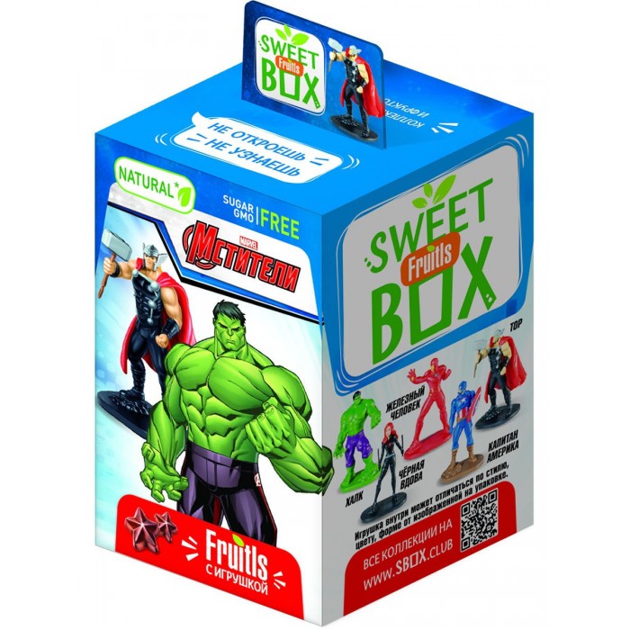 

Пастилки Sweet Box Disney Marvel fruitls фруктовые с игрушкой 5 г