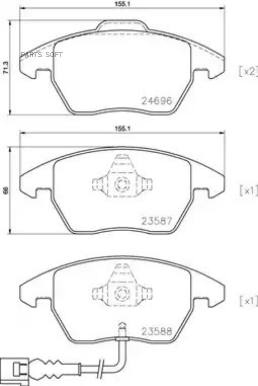 

Тормозные колодки brembo P85146