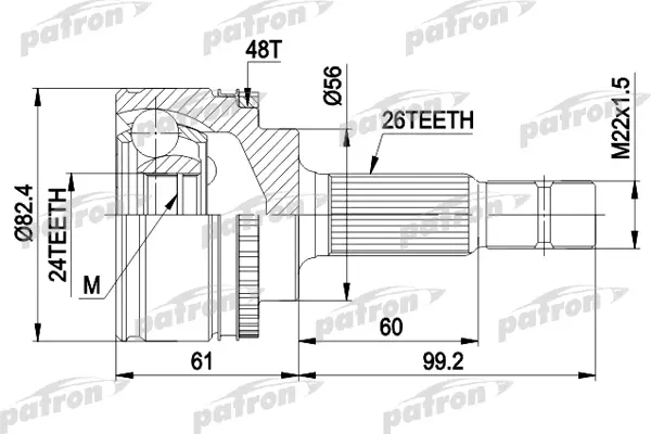 

PATRON ШРУС PATRON PCV3445