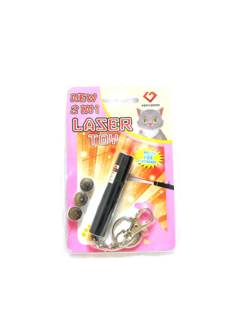 Игрушка для кошек Ripoma Laser Toy со светящимся LED-лучом малиновая