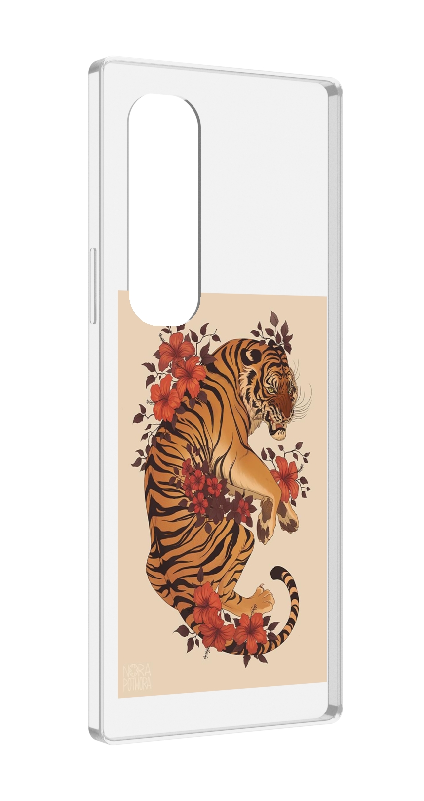 

Чехол MyPads злой-тигр-с-цветами для Samsung Galaxy Z Fold 4 (SM-F936), Прозрачный, Tocco