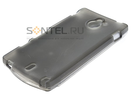 

Силиконовый чехол для Sony Xperia Sola черный в тех.уп.