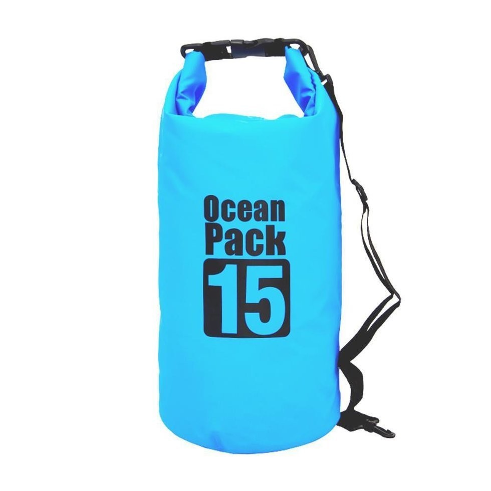

Водонепроницаемая сумка-мешок Ocean Pack Ripoma 00107412 15л, голубой, 16573