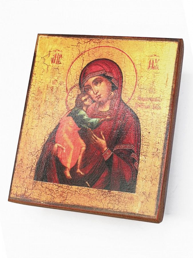 

Икона Пресвятой Богородицы Феодоровская (Федоровская), под старину, 15х19 см