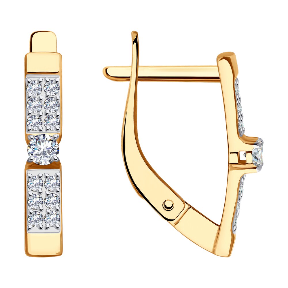 

Серьги из красного золота Diamant 51-120-02055-1, фианит, 51-120-02055-1