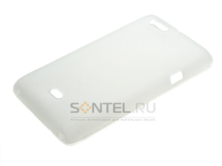 

Силиконовый чехол для Sony Xperia Miro белый в тех.уп.
