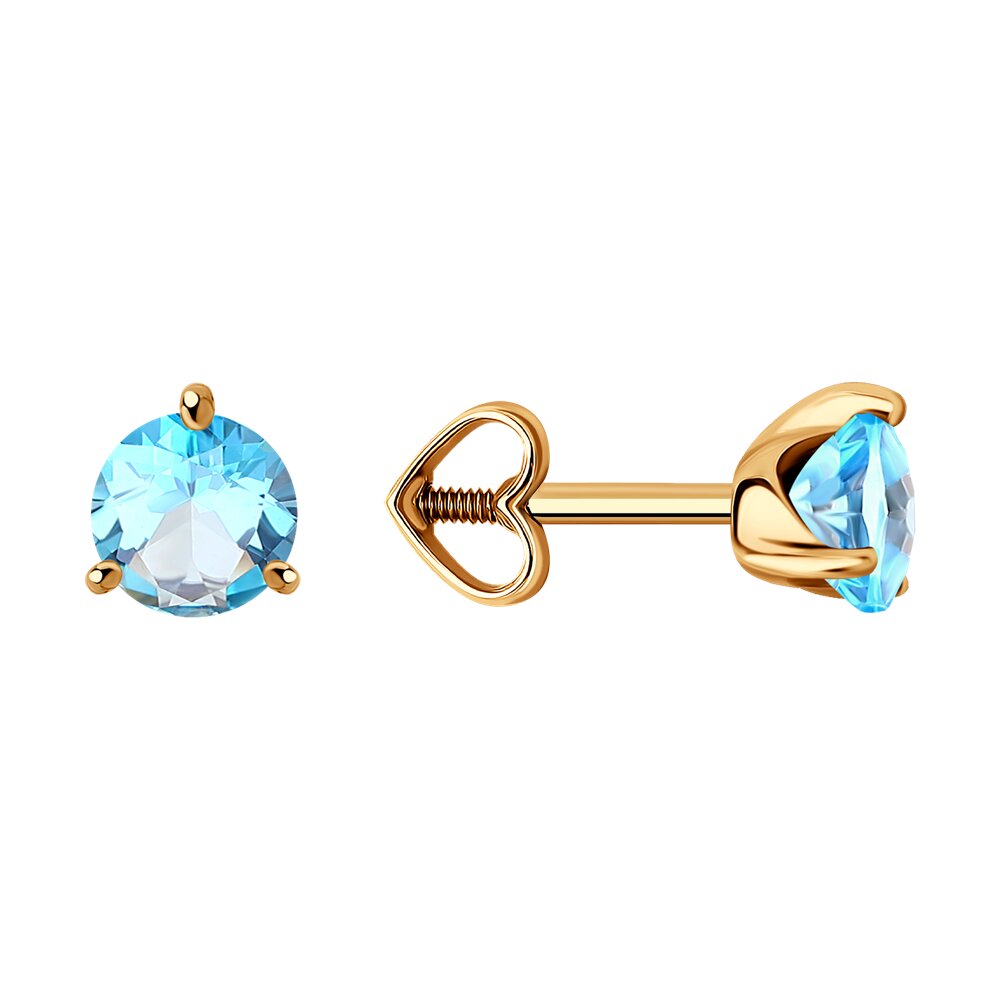 

Серьги из красного золота Diamant 31-322-01694-6, топаз, 31-322-01694-6