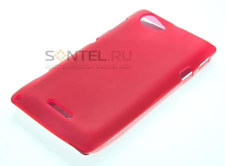 

Силиконовый чехол для Sony Xperia L красный в тех.уп.
