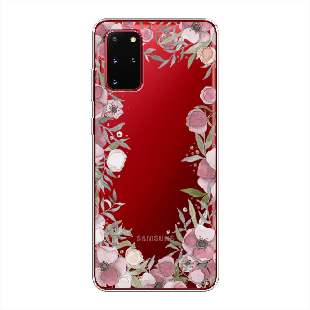 

Чехол Awog на Samsung Galaxy S20 + "Розовая цветочная рамка", Розовый;зеленый, 29350-8