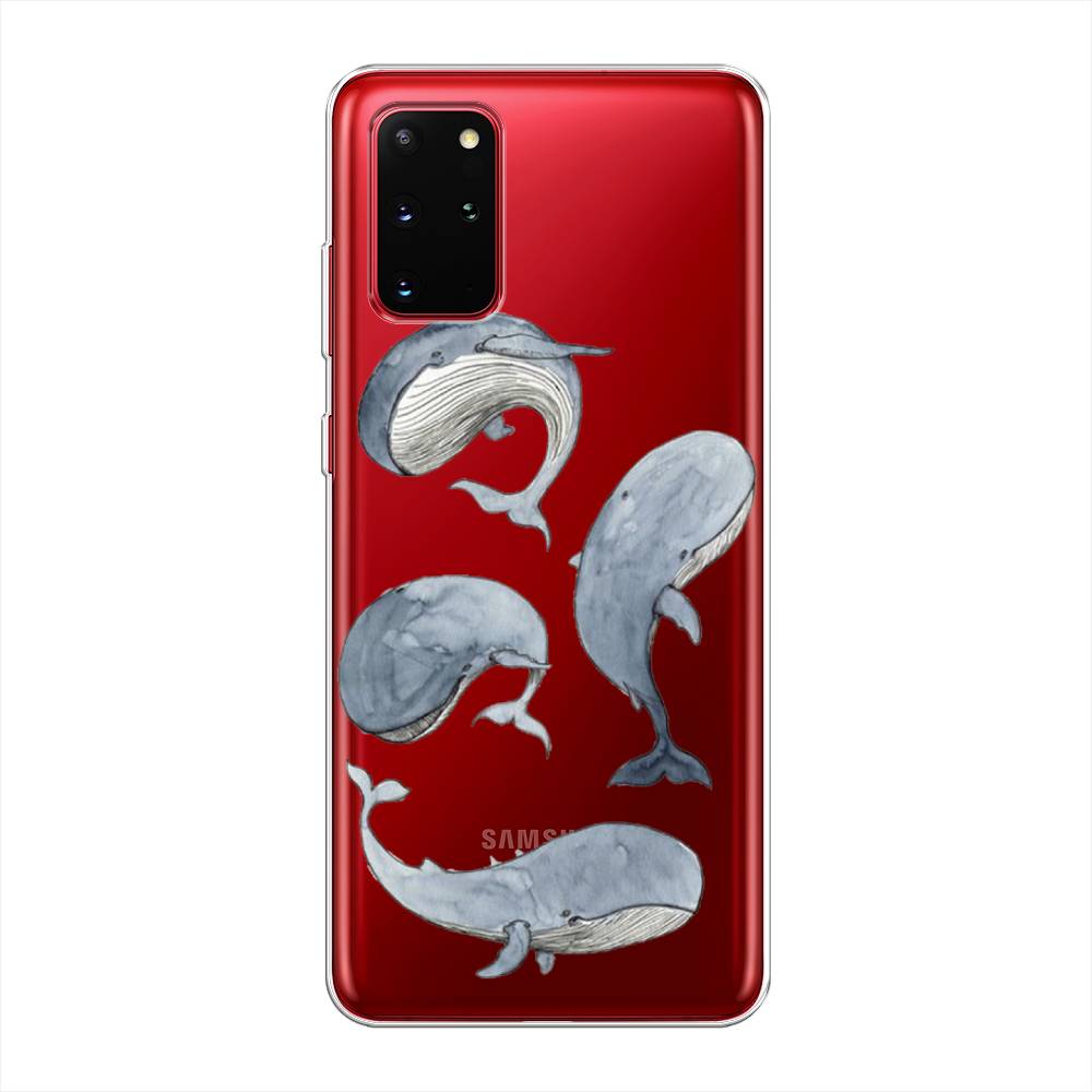 

Чехол Awog на Samsung Galaxy S20 + "Киты", Белый;прозрачный;голубой, 29350-1