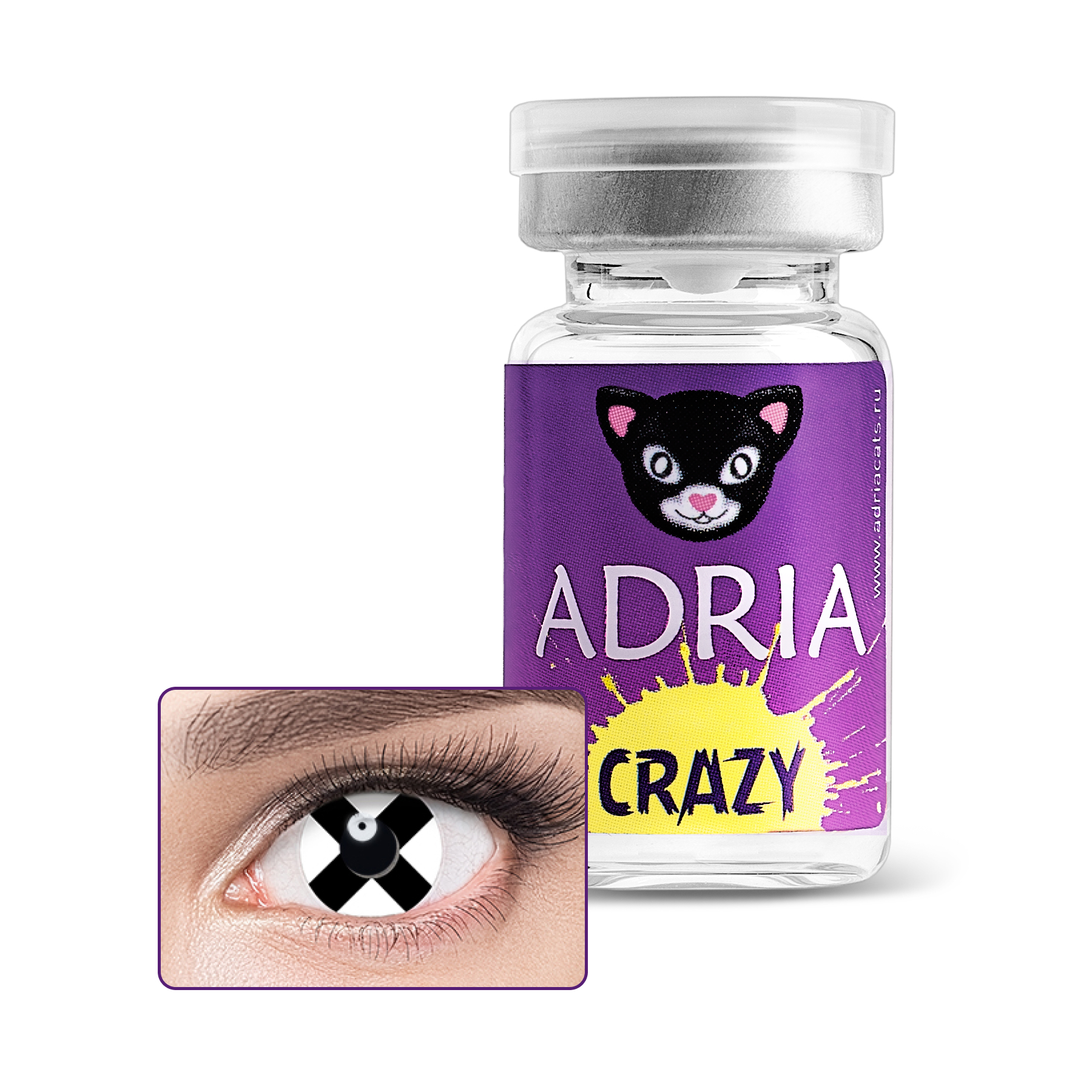 фото Контактные линзы adria crazy 1 линза 0,00 cross