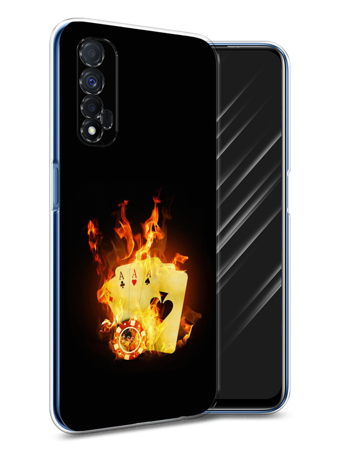 

Чехол Awog на Realme 7 "Горящие карты", Разноцветный, 254150-9