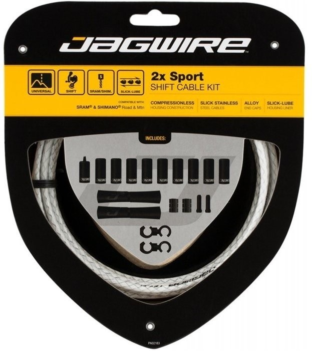 Набор рубашек и тросиков переключения Jagwire Sport Shift Kit 2X Braided White (UCK322)