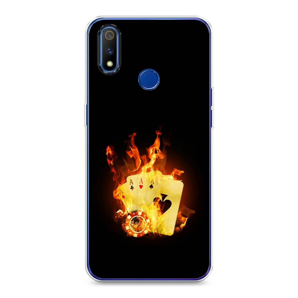 

Чехол Awog на Realme 3 Pro "Горящие карты", Разноцветный, 251250-9