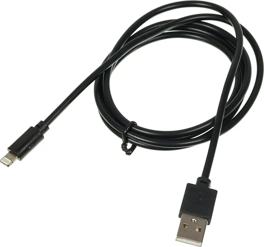 Кабель Digma Lightning m -  USB m,  2м,  2A,  черный light-2m-blk