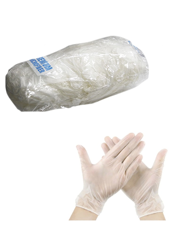 Перчатки виниловые Dry Monster нестирильные универсальные размер L, прозрачный, 20 пар