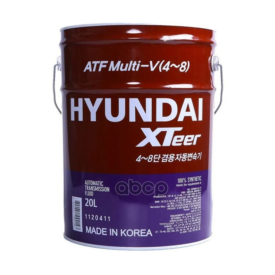 Жидкость трансмиссионная XTeer ATF Multi V 20л HYUNDAI XTeer 1120411