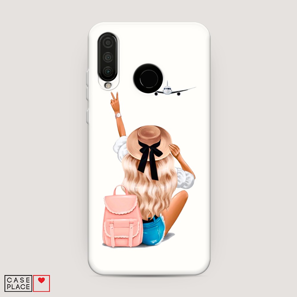 

Матовый силиконовый чехол "Листья папоротника рамка" на Huawei P30