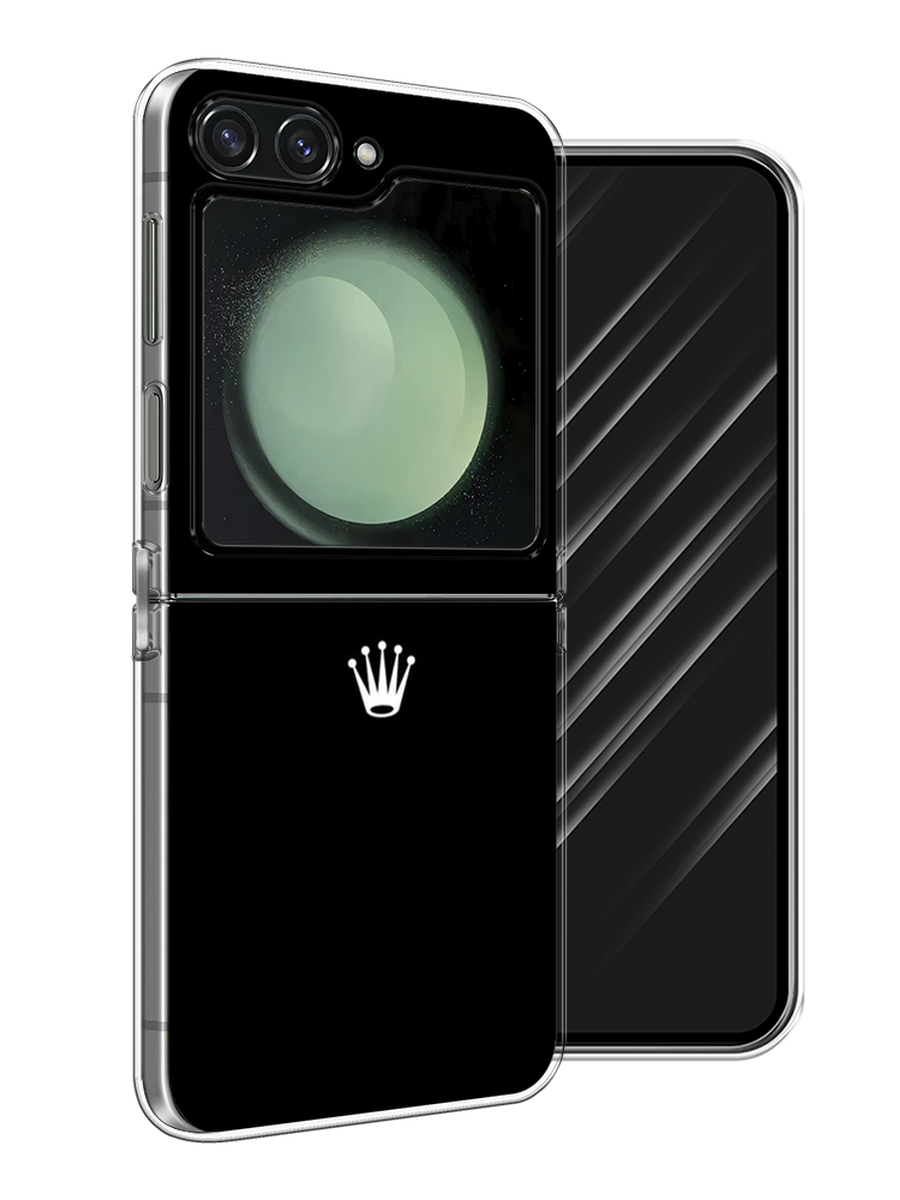 

Чехол Awog на Samsung Galaxy Z Flip 6 "Белая корона на черном фоне", Черный, 2109750-1